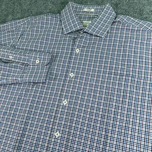 Peter Millar Shirt Mens XL Multi Plaid Crown Finish Button Up Cotton Long Sleeve